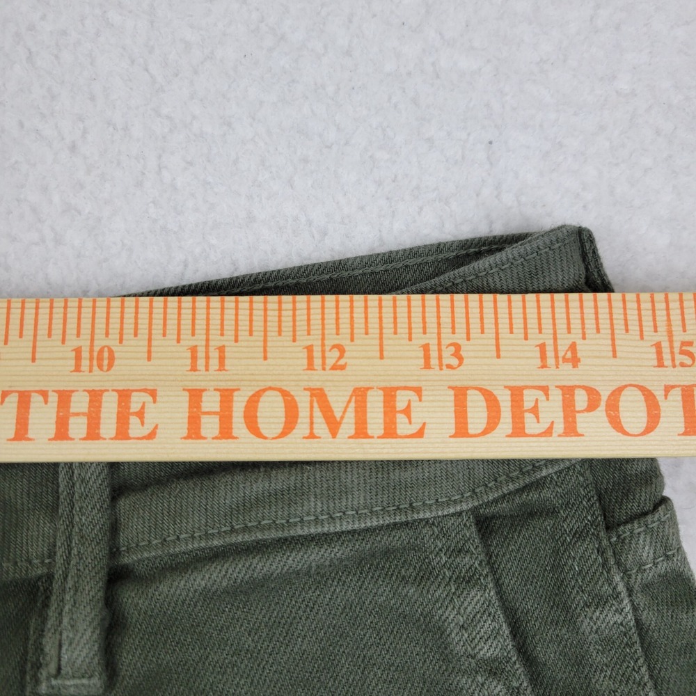 Just Black Denim Shorts‎ Womens Large Army Green Cotton Blend Casual Summer Wear - Picture 2 of 9